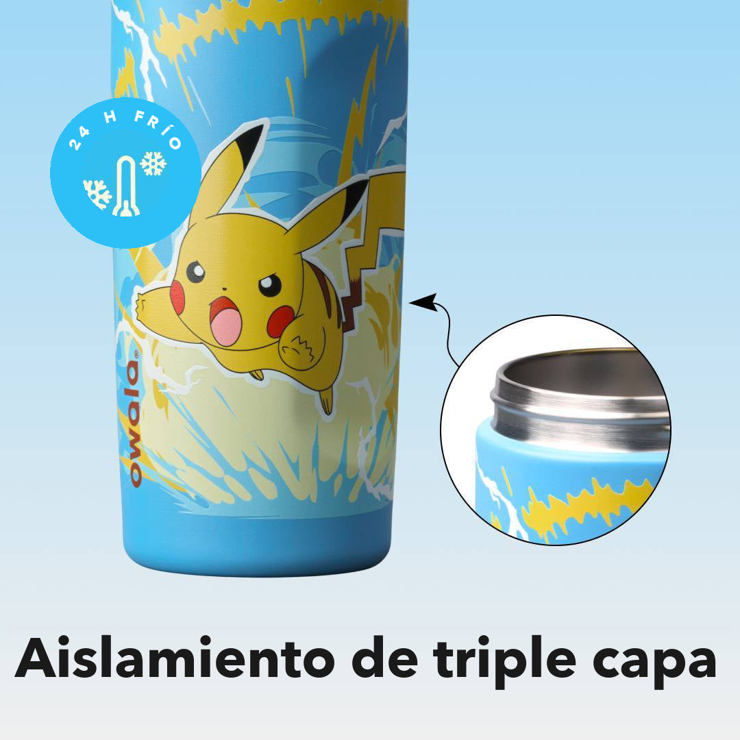 Aislamiento de triple capa del Owala Pikachu I Choose You: 24 horas frio