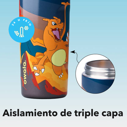 Aislamiento de triple capa del Owala Charizard Brings the Heat: 24 horas frio