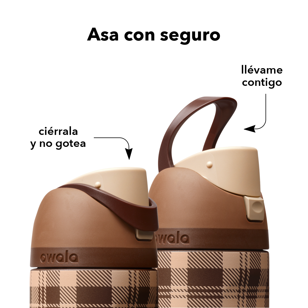 FreeSip 24 oz Plaid and Simple — asa con seguro para llevarla contigo