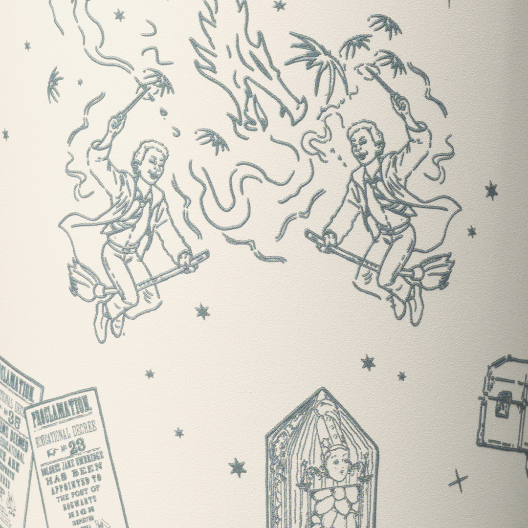 Detalle del grabado del FreeSip Sway 30 oz Harry Potter Vignettes