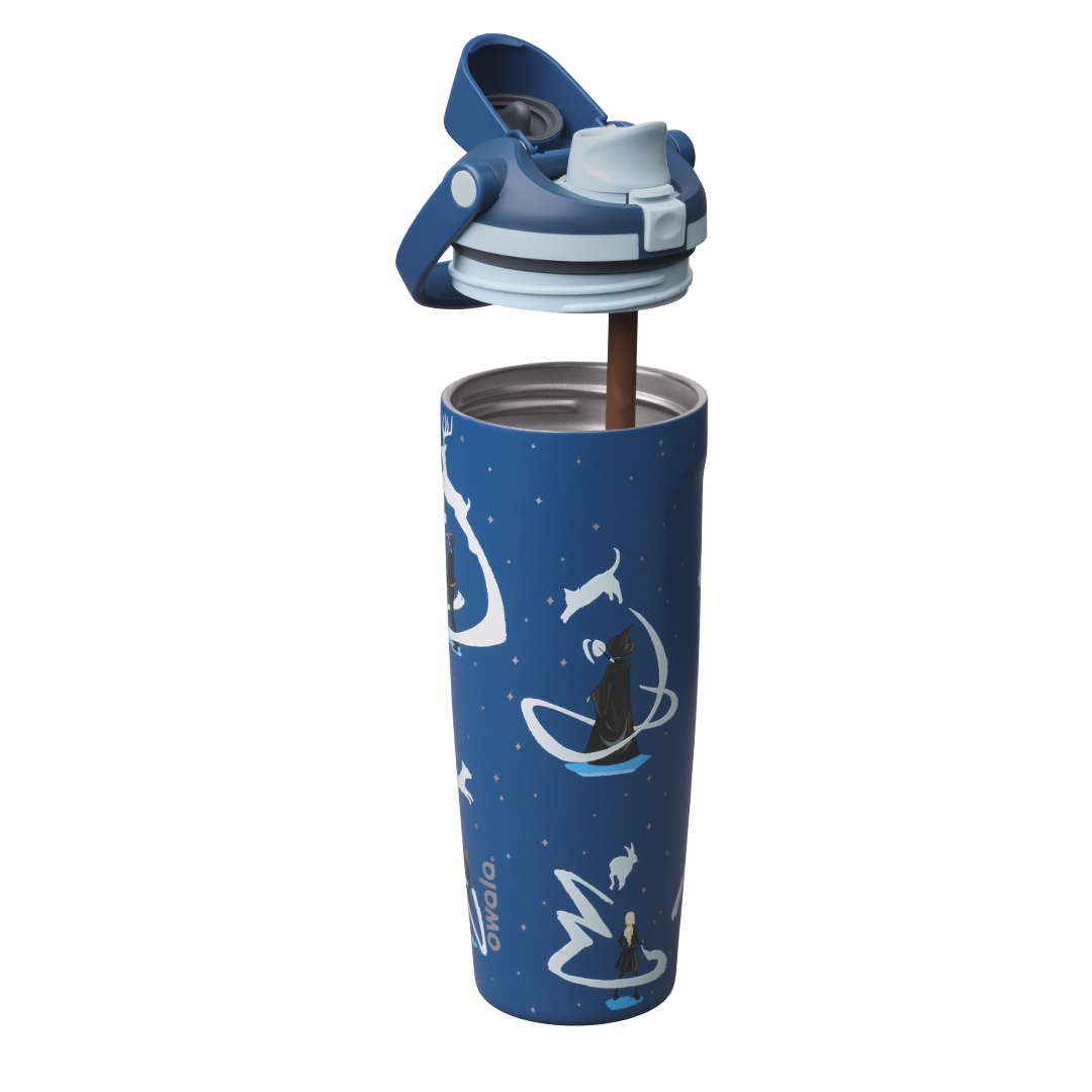 FreeSip Sway 30 oz Patronus desarmado: tapa, popote y termo