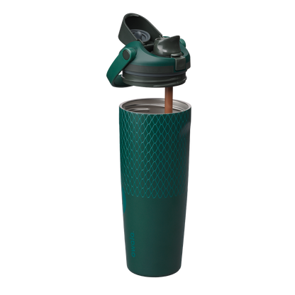 FreeSip Sway 30 oz Slytherin desarmado: tapa, popote y termo