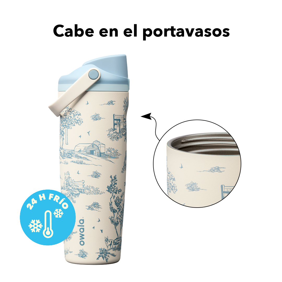 FreeSip Sway 30 oz Toile Be Home — cabe en el portavasos, aislamiento de triple capa