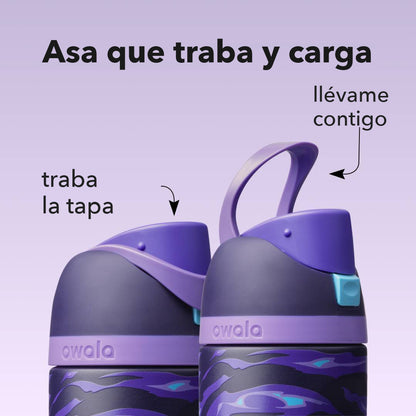 El asa del Owala Gengar In the Shadows traba la tapa y sirve para cargarlo