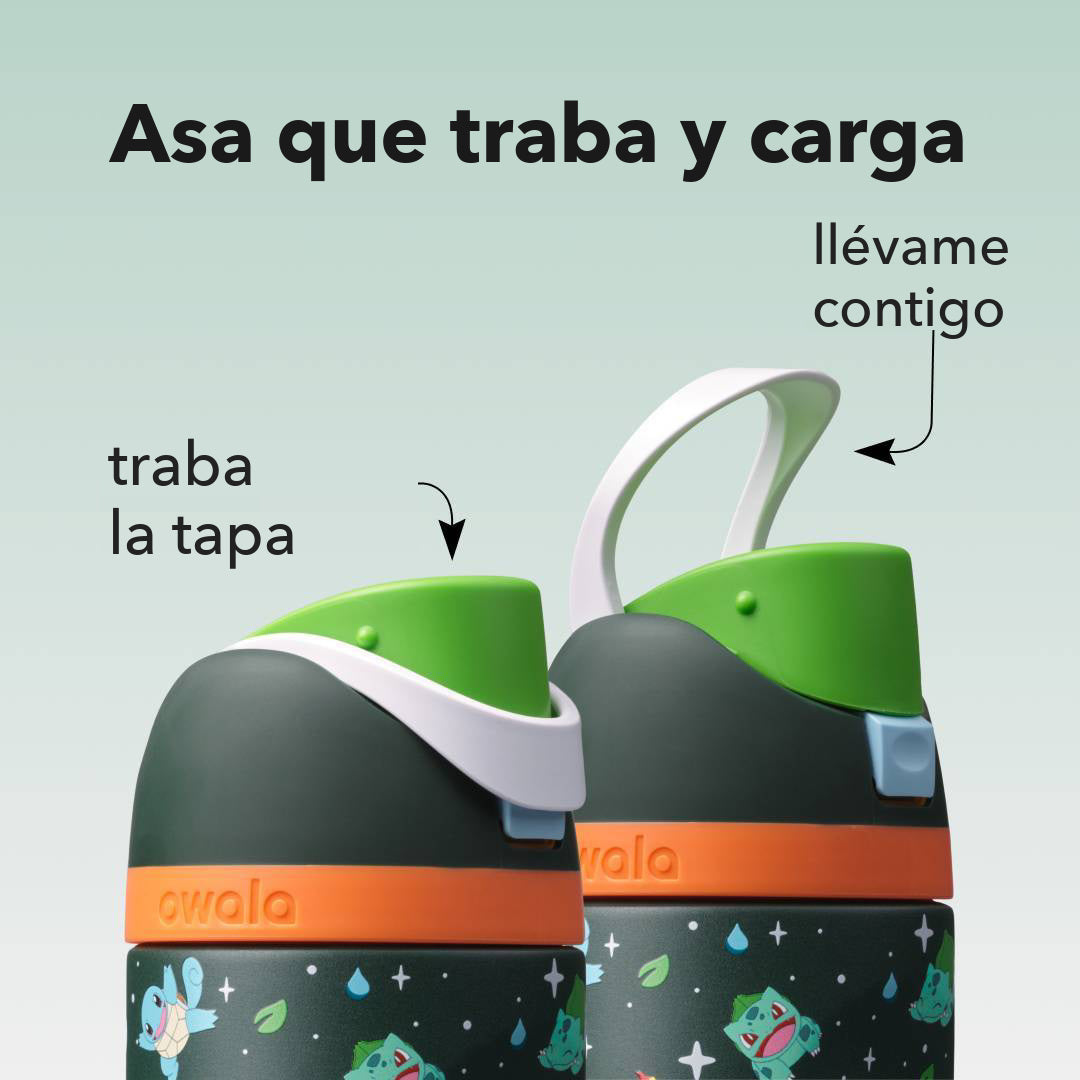 El asa del Owala Kanto Region First Partners traba la tapa y sirve para cargarlo