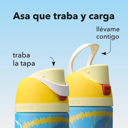El asa del Owala Pikachu I Choose You traba la tapa y sirve para cargarlo