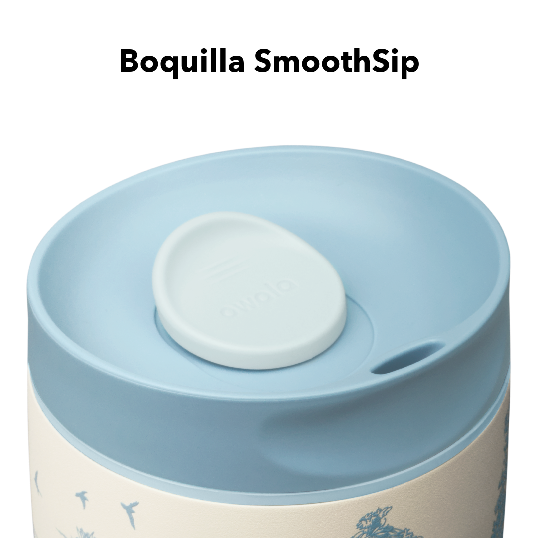 SmoothSip Slider 12 oz Toile Be Home — boquilla SmoothSip